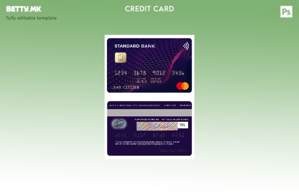 Модерен стил Шаблон за мастер картички на Ангола Стандард банка